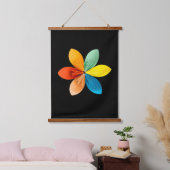 Farbige Blume Wandteppich Mit Holzrahmen (Schlafzimmer)