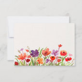 Farbige Blume Wasserfarbe Garten Mitteilungskarte (Vorderseite)