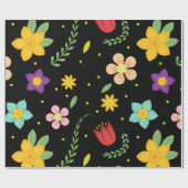Farbige Blume Wasserfarbe Niedlich Geschenkpapier (Flach)