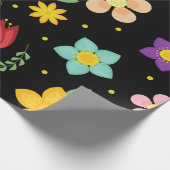 Farbige Blume Wasserfarbe Niedlich Geschenkpapier (Ecke)