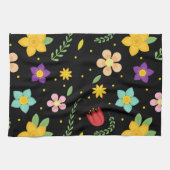 Farbige Blume Wasserfarbe Niedlich Geschirrtuch (Horizontal)