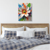 Farbige Blume Weitblick Leinwanddruck (Insitu (Schlafzimmer))