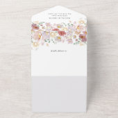 Farbige Blume, Wildblumen, Boho, Babydusche All In One Einladung (Außenbereich)