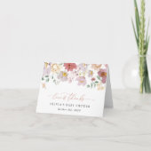 Farbige Blume, Wildblumen, Boho, Babydusche Dankeskarte (Vorderseite)