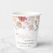 Farbige Blume, Wildblumen, Boho, Babydusche Pappbecher (Vorderseite)