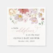 Farbige Blume, Wildblumen, Boho, Babydusche Serviette (Vorderseite)