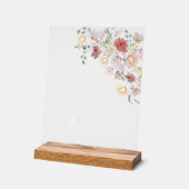 Farbige Blume, Wildblumen, Boho, Brautparty Acrylschild (Winkel)