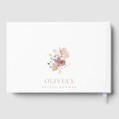 Farbige Blume, Wildblumen, Boho, Brautparty Gästebuch (Rückseite)