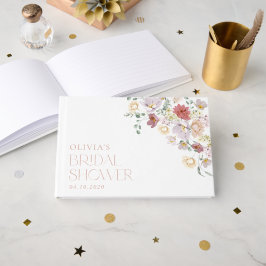 Farbige Blume, Wildblumen, Boho, Brautparty Gästebuch