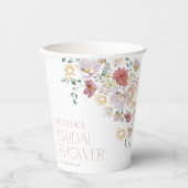 Farbige Blume, Wildblumen, Boho, Brautparty Pappbecher (Vorderseite)