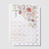 Farbige Blume, Wildblumen, Boho, Brautparty Pergament Einladungen (Versetzt (Einladung))