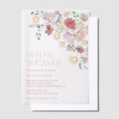 Farbige Blume, Wildblumen, Boho, Brautparty Pergament Einladungen (Versetzt)