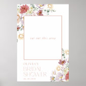 Farbige Blume, Wildblumen, Boho, Brautparty Poster (Vorne)