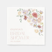 Farbige Blume, Wildblumen, Boho, Brautparty Serviette (Vorderseite)