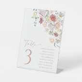 Farbige Blume, Wildblumen, Boho, Brautparty Sockelschild (Vorderseite)