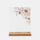 Farbige Blume, Wildblumen, Boho, Mimosa Bar Acrylschild (Vorderseite)