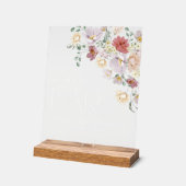 Farbige Blume, Wildblumen, Boho, Mimosa Bar Acrylschild (Winkel)