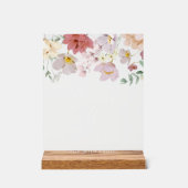 Farbige Blume, Wildblumen, Boho, Momosa Bar Acrylschild (Vorderseite)