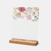 Farbige Blume, Wildblumen, Boho, Momosa Bar Acrylschild (Winkel)