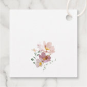 Farbige Blume, Wildblumen, erster Geburtstag Geschenkanhänger (Rückseite)