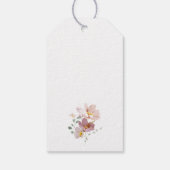 Farbige Blume, Wildblumen, erster Geburtstag Geschenkanhänger (Rückseite)