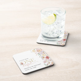 Farbige Blume, Wildblumen, erster Geburtstag Getränkeuntersetzer