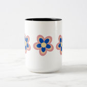 Farbige Blume Zweifarbige Tasse (Mittel)