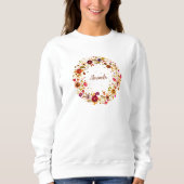 Farbige Blumen-Blüten-Pressed-Kreis-Kunst Sweatshirt (Vorderseite)