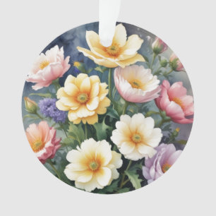Farbige Blumen Elegante Aquarellmalerei Ornament