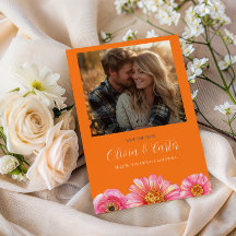 Farbige Blumen-Fotografie - Save-the-Date-Karte