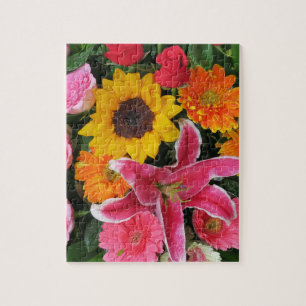 farbige+ Blumen, Garten+ Gnom, Calla+ L Puzzle