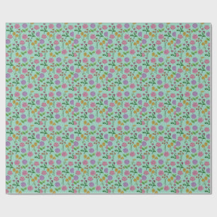 Farbige Blumen Geschenkpapier