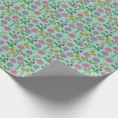 Farbige Blumen Geschenkpapier (Ecke)