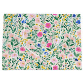 Farbige Blumen-Geschenktasche Große Geschenktüte (Vorderseite)