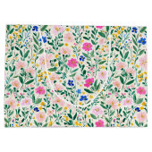 Farbige Blumen-Geschenktasche Große Geschenktüte (Rückseite)