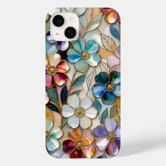 Farbige Blumen iPhone-Hülle Gold Pastellblumen Case-Mate iPhone 14 Plus Hülle