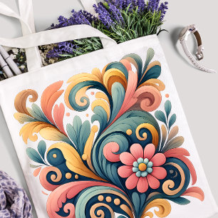 Farbige Blumen-Kunst-Tasche Tasche