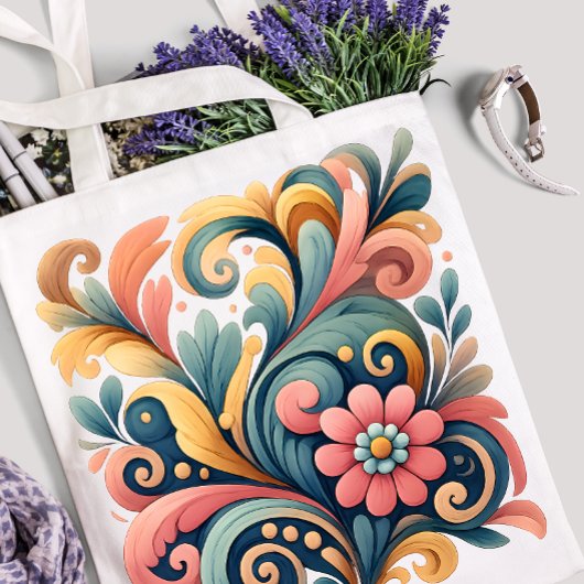Farbige Blumen-Kunst-Tasche Tasche
