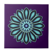 FARBIGE BLUMEN-KUNSTGESCHENK TOCHTER MUTTER CHEFIN FLIESE (Vorderseite)
