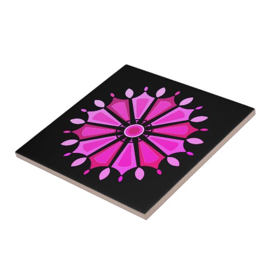 FARBIGE BLUMEN-KUNSTGESCHENK TOCHTER MUTTER CHEFIN FLIESE (Seite)