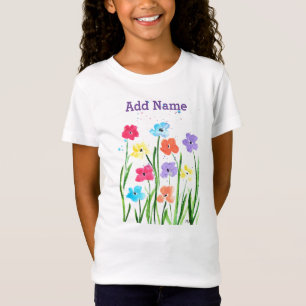 Farbige Blumen Lebendig Mädchenhaft Schön Elegant T-Shirt
