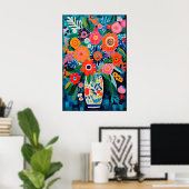 Farbige BLUMEN MATISSE Inspirierter POSTER – Einzi (Heimbüro)