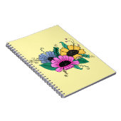 Farbige Blumen Notizblock (Rechte Seite)