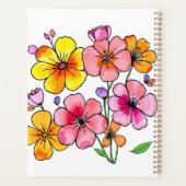 Farbige Blumen Planer (Rückseite)