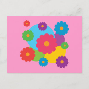 Farbige Blumen Postkarte