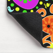 Farbige Blumen Retro Paisley Design Mousepad (Ecke)