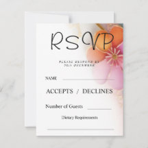 Farbige Blumen-RSVP-Karte