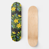 Farbige Blumen Skateboard (Vorderseite)