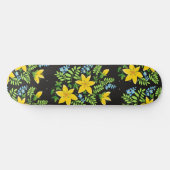Farbige Blumen Skateboard (Horizontal)