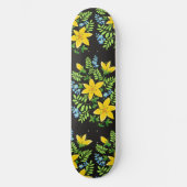 Farbige Blumen Skateboard (Vorderseite)